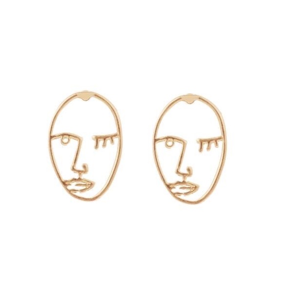 lunacloset Jewelry - Abstract Face Stud Earrings